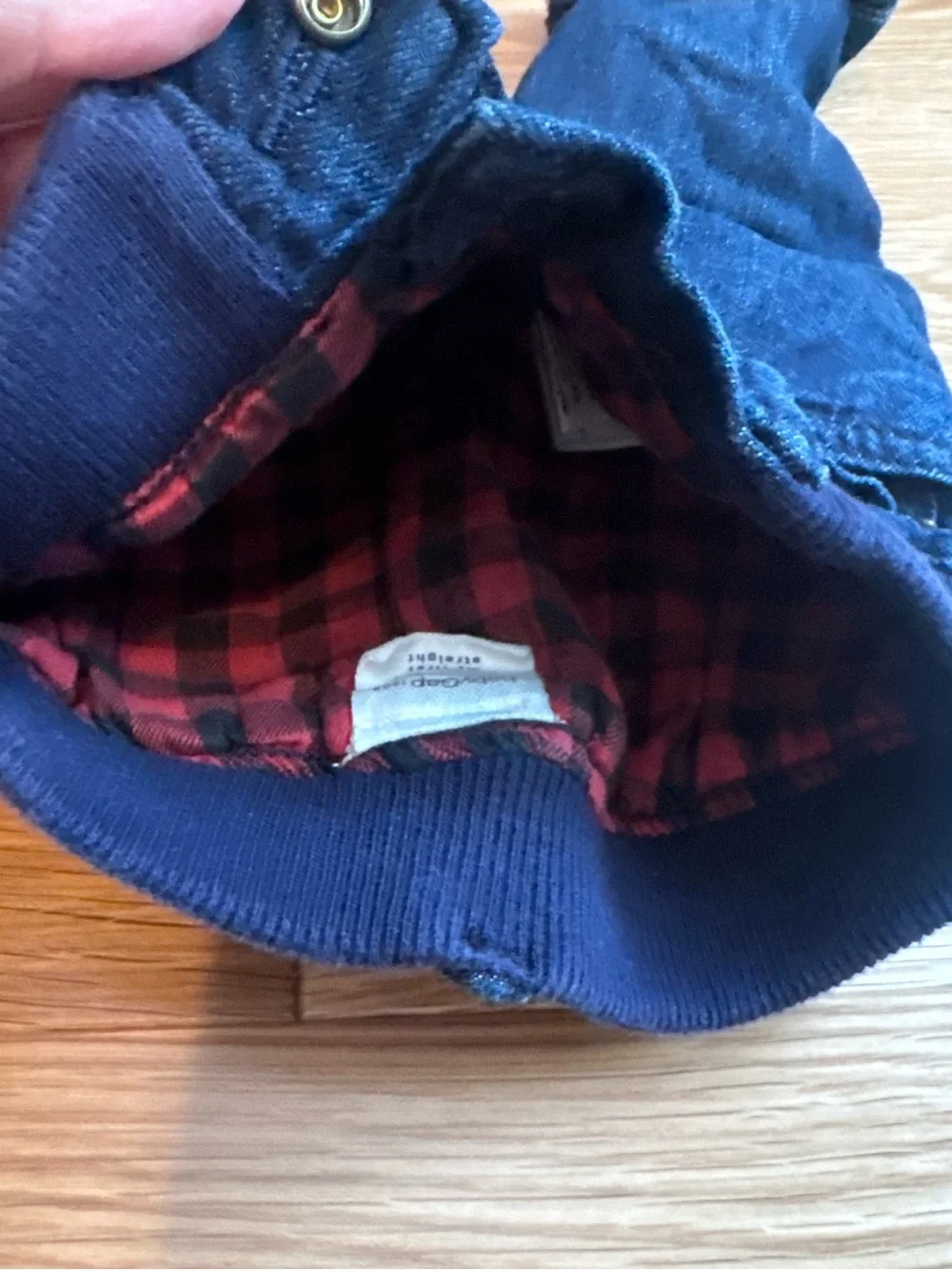 Baby GAP Buffalo Plaid Lined Denim Jeans